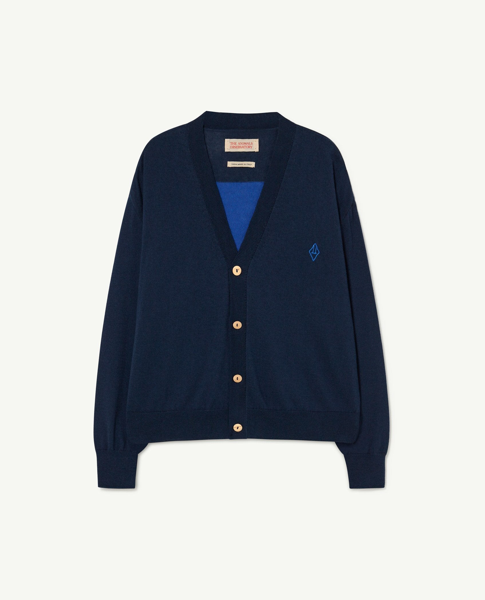 Navy Cube Racoon Cardigan PRODUCT FRONT