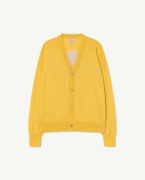 Yellow Round Racoon Cardigan | The Animals Observatory