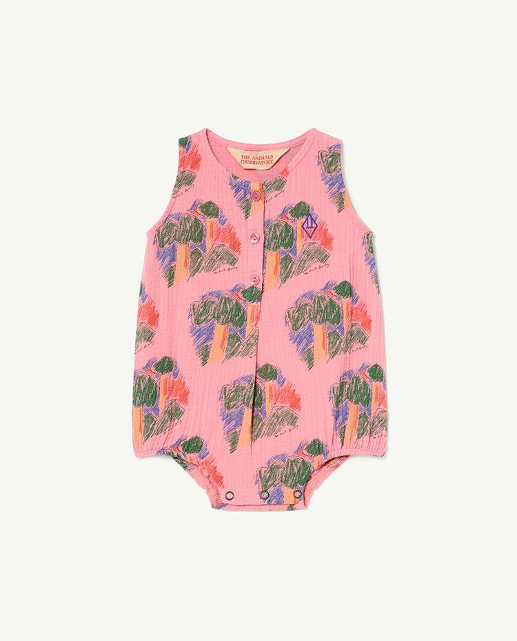 Pink House Butterfly Baby Jumpsuit COVER