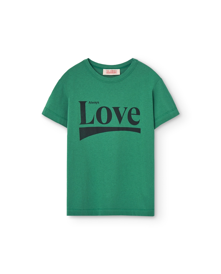 Green Love Rooster T-Shirt COVER