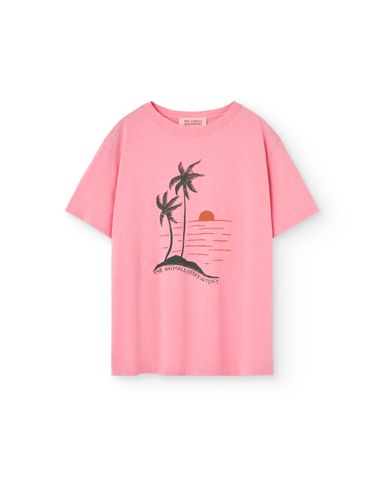 Pink Sunset Big Rooster T-Shirt COVER