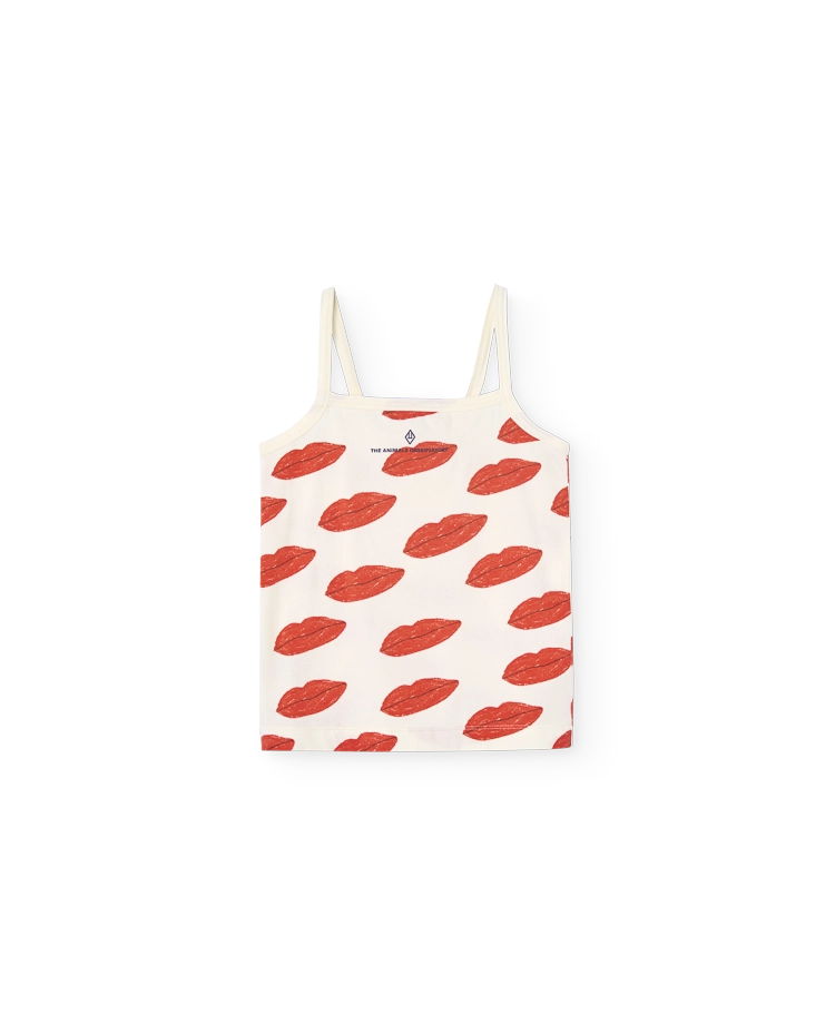 White Kissing Tank Top COVER