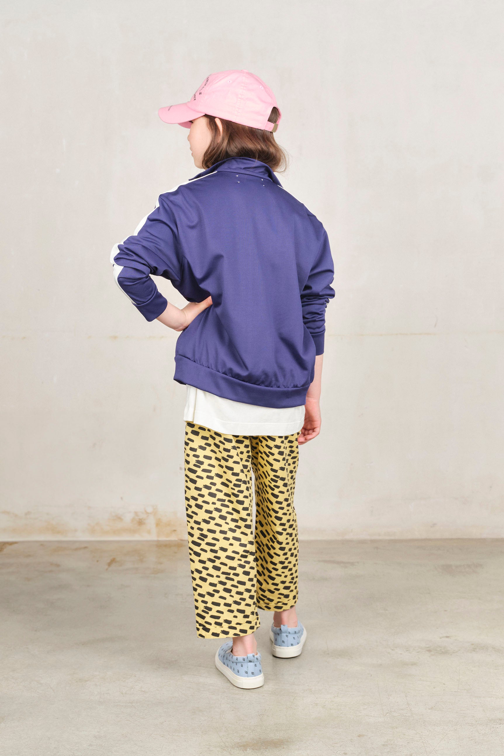 Deep Blue Zebra Track Jacket MODEL BACK