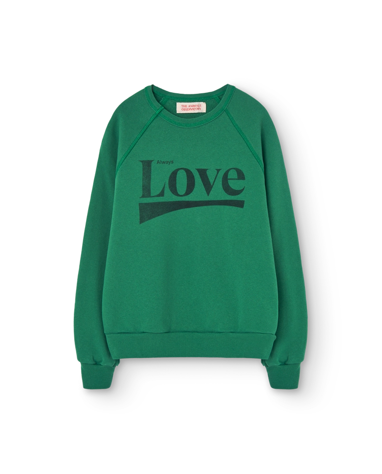 Green Love Shark Sweatshirt COVER