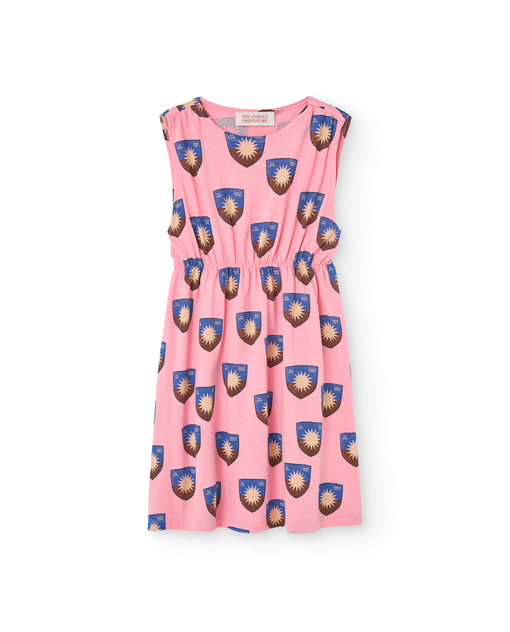 Pink Shield Jersey Marten Midi Dress PRODUCT FRONT