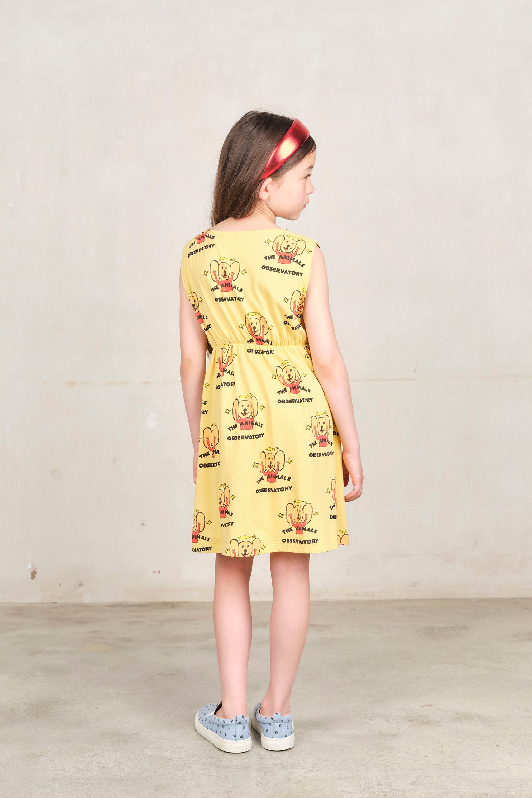 Yellow Jersey Marten Midi Dress MODEL BACK