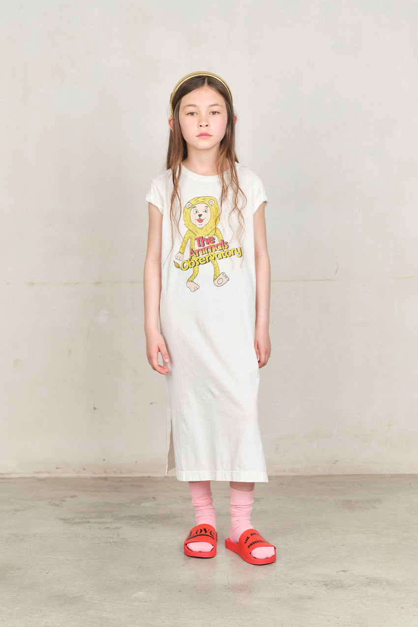 White Lion Gorilla Maxi Dress MODEL FRONT