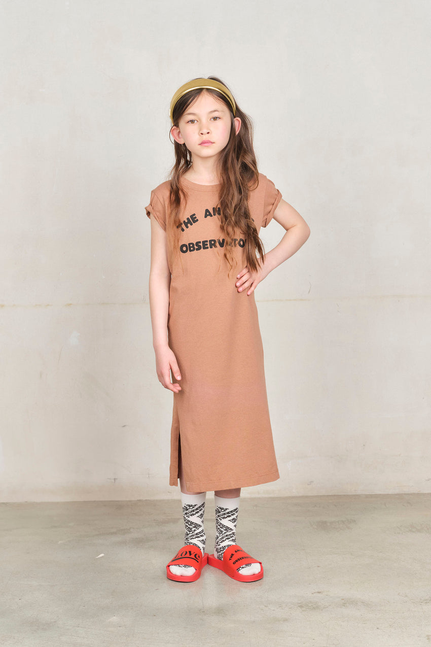 Brown Gorilla Maxi Dress MODEL FRONT