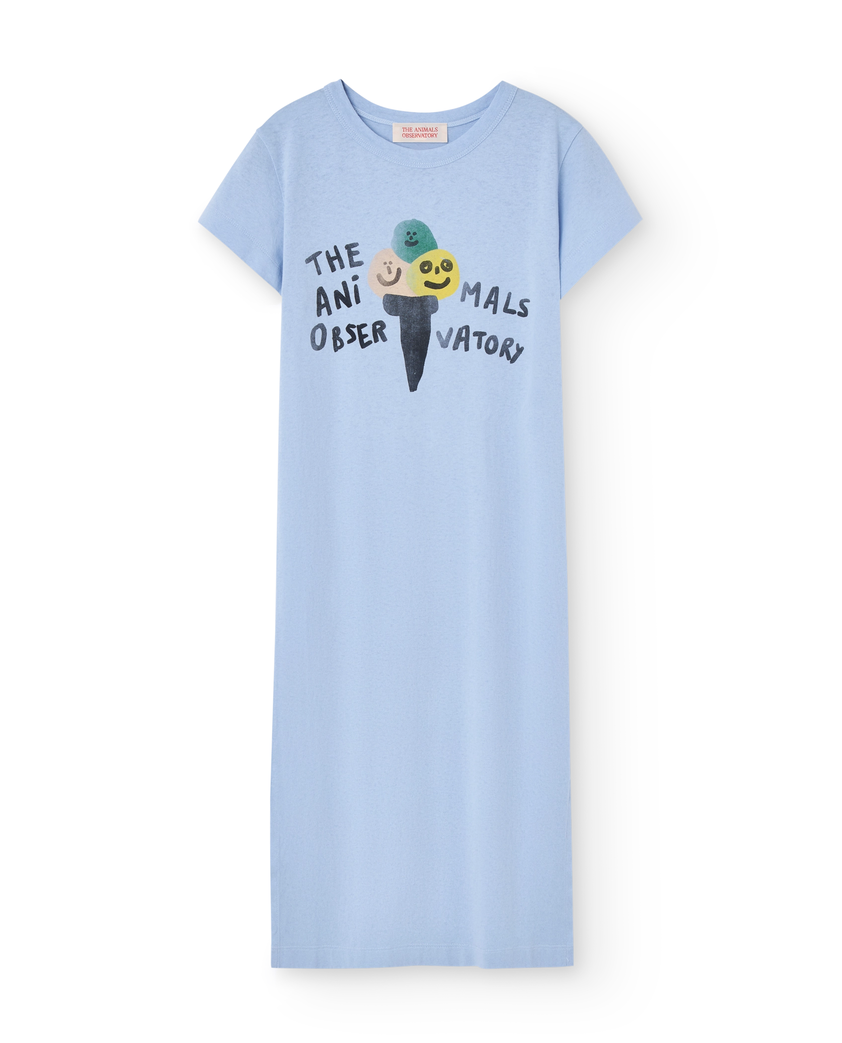 Soft Blue Icecream Gorilla Maxi Dress PRODUCT FRONT