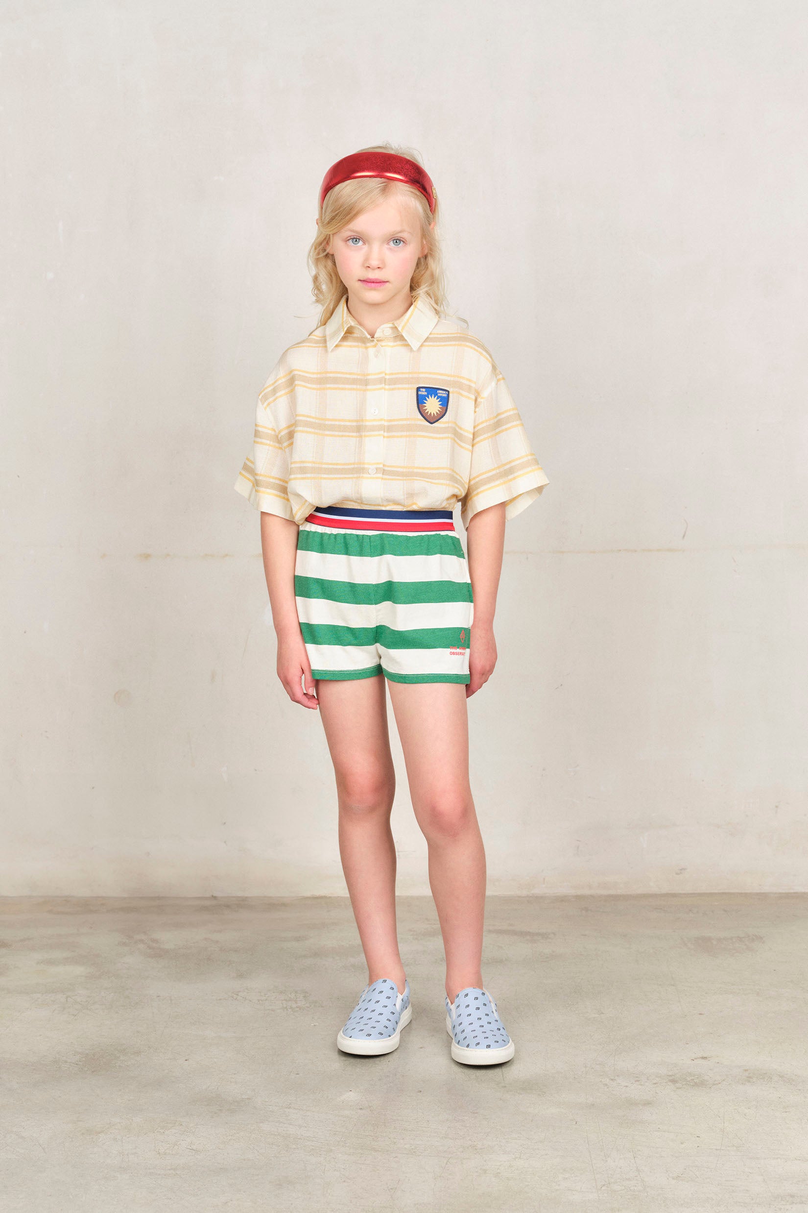 White Sailor Shorts MODEL FRONT