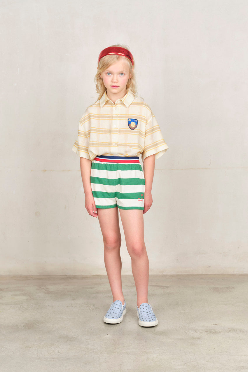 White Sailor Shorts MODEL FRONT