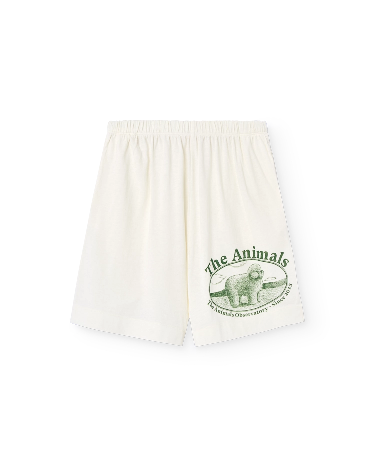 White Poodle Bermuda Mole Shorts COVER