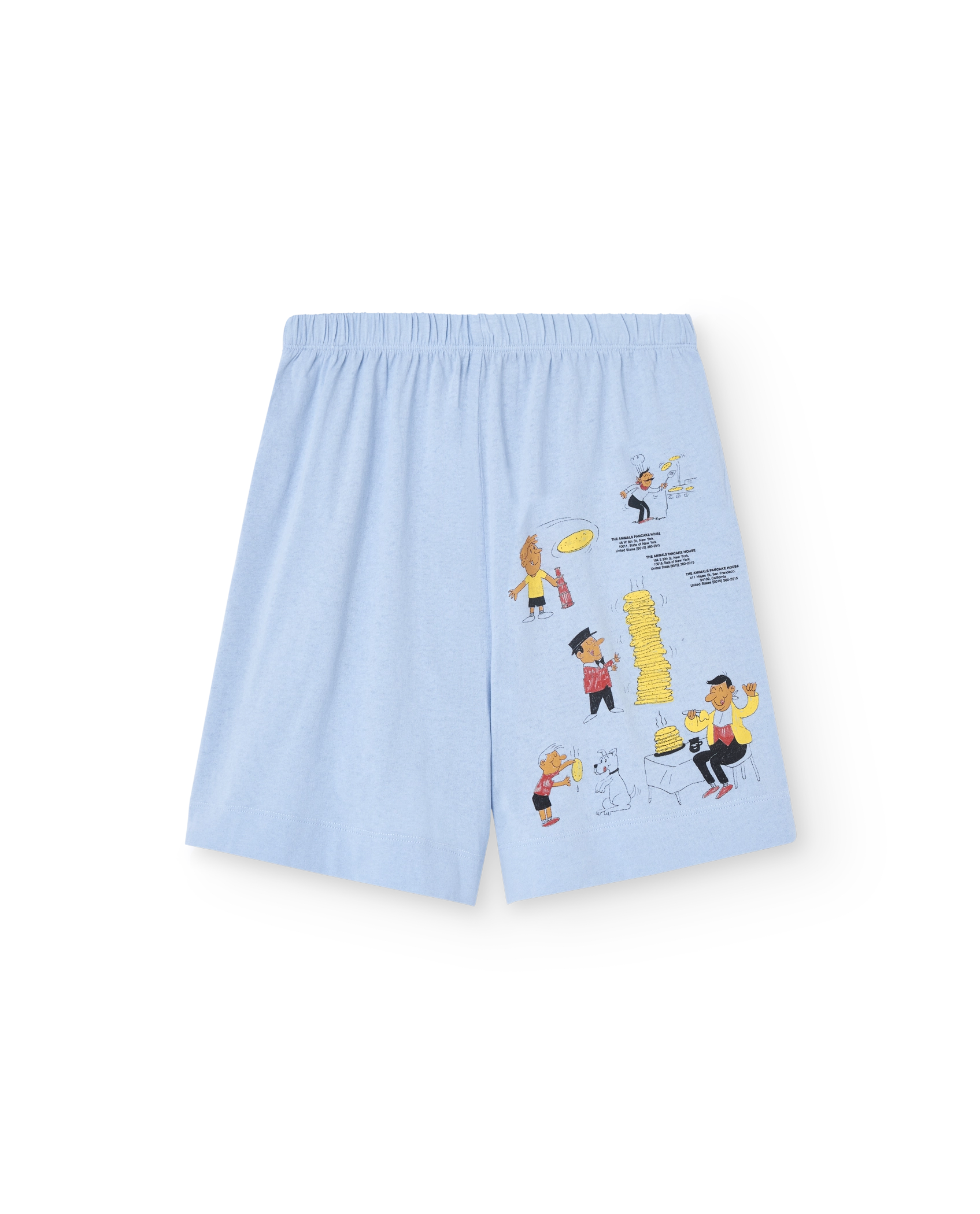 Soft Blue Comic Bermuda Mole Shorts PRODUCT FRONT