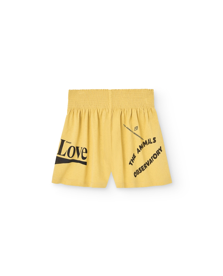 Yellow Love Ostrich Shorts COVER