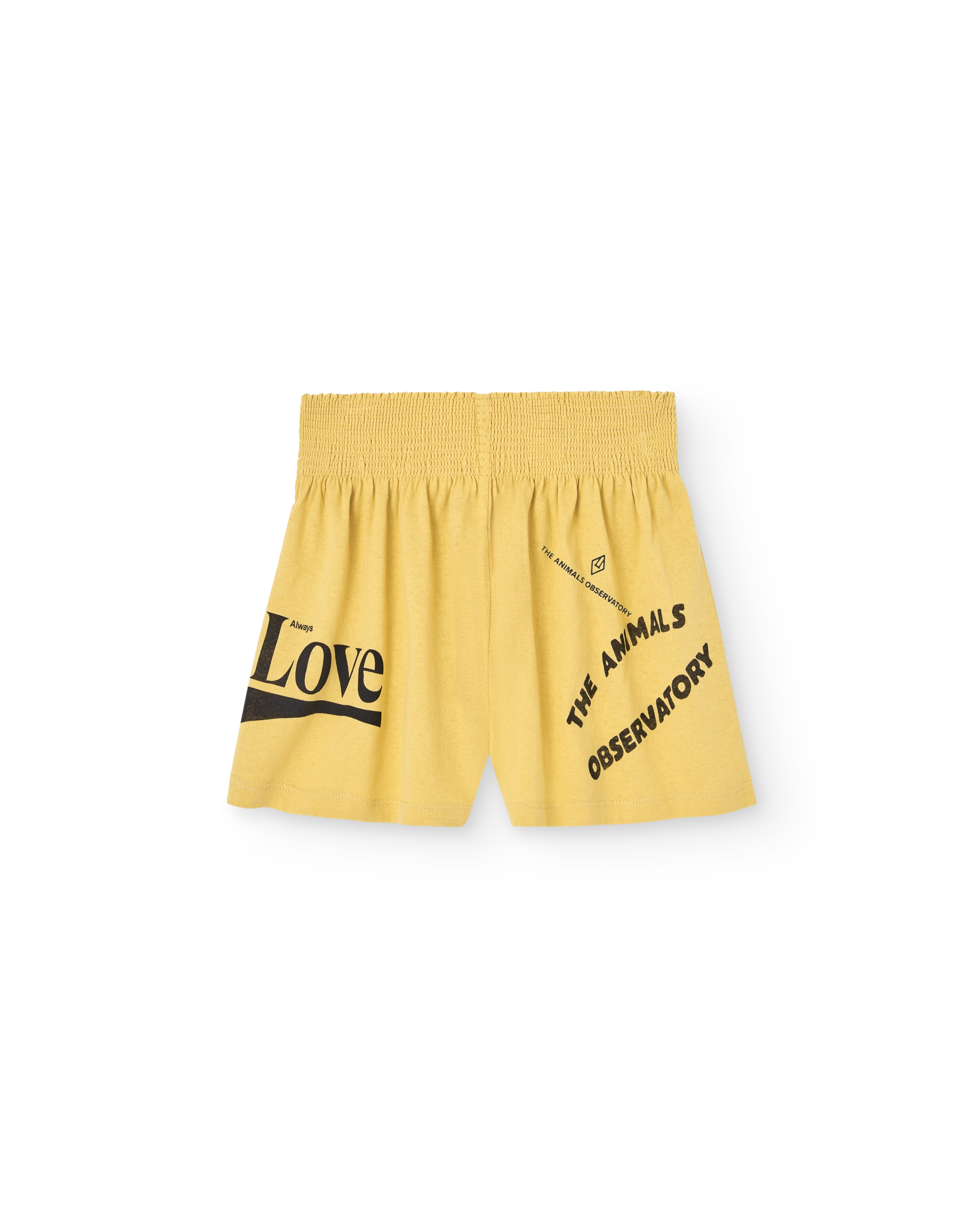 Yellow Love Ostrich Shorts PRODUCT FRONT