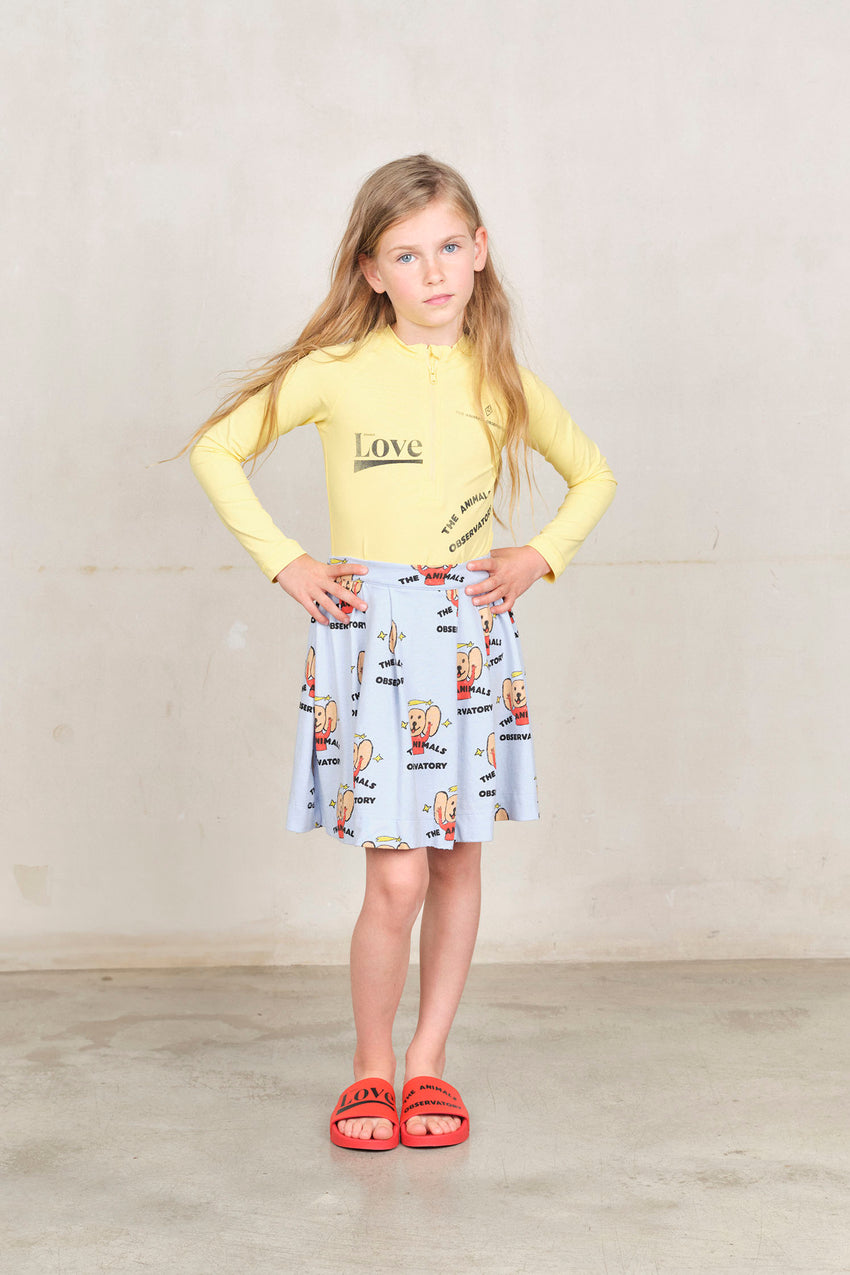 Soft Blue Turkey Skirt MODEL FRONT