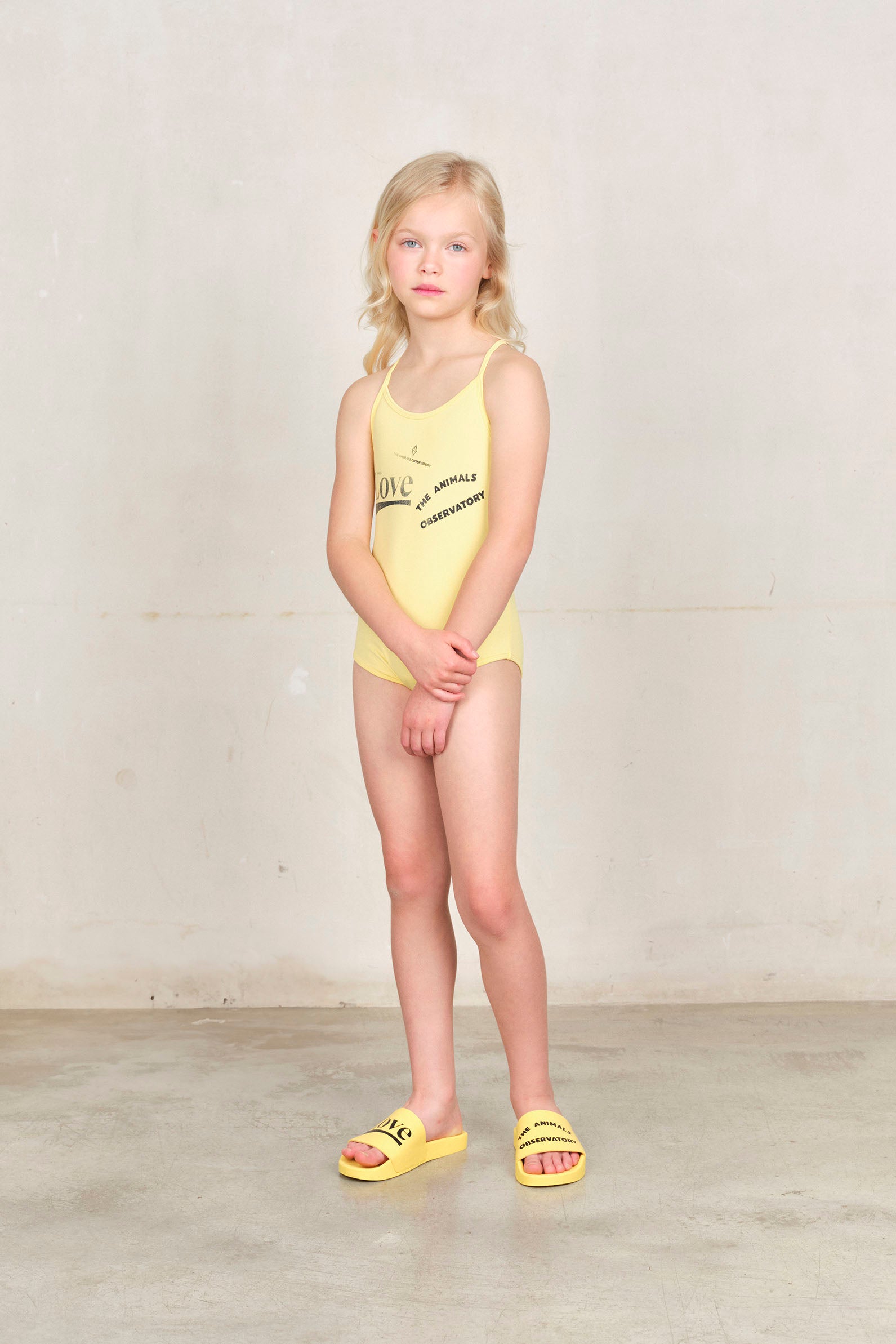 Yellow Love Octopus Swimsuit MODEL FRONT