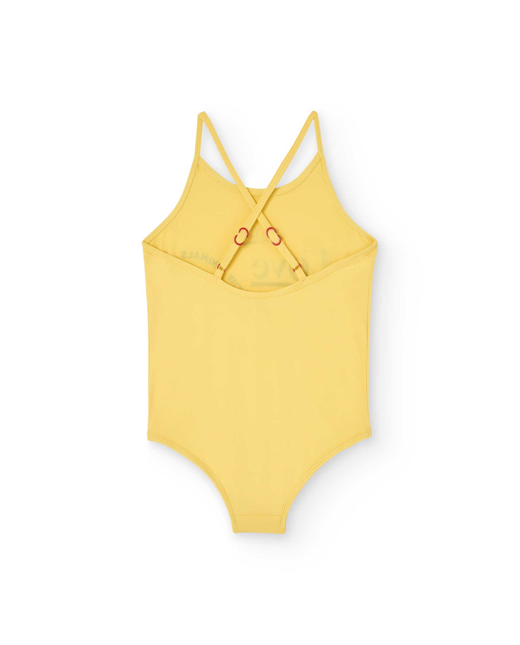 Yellow Love Octopus Swimsuit PRODUCT BACK