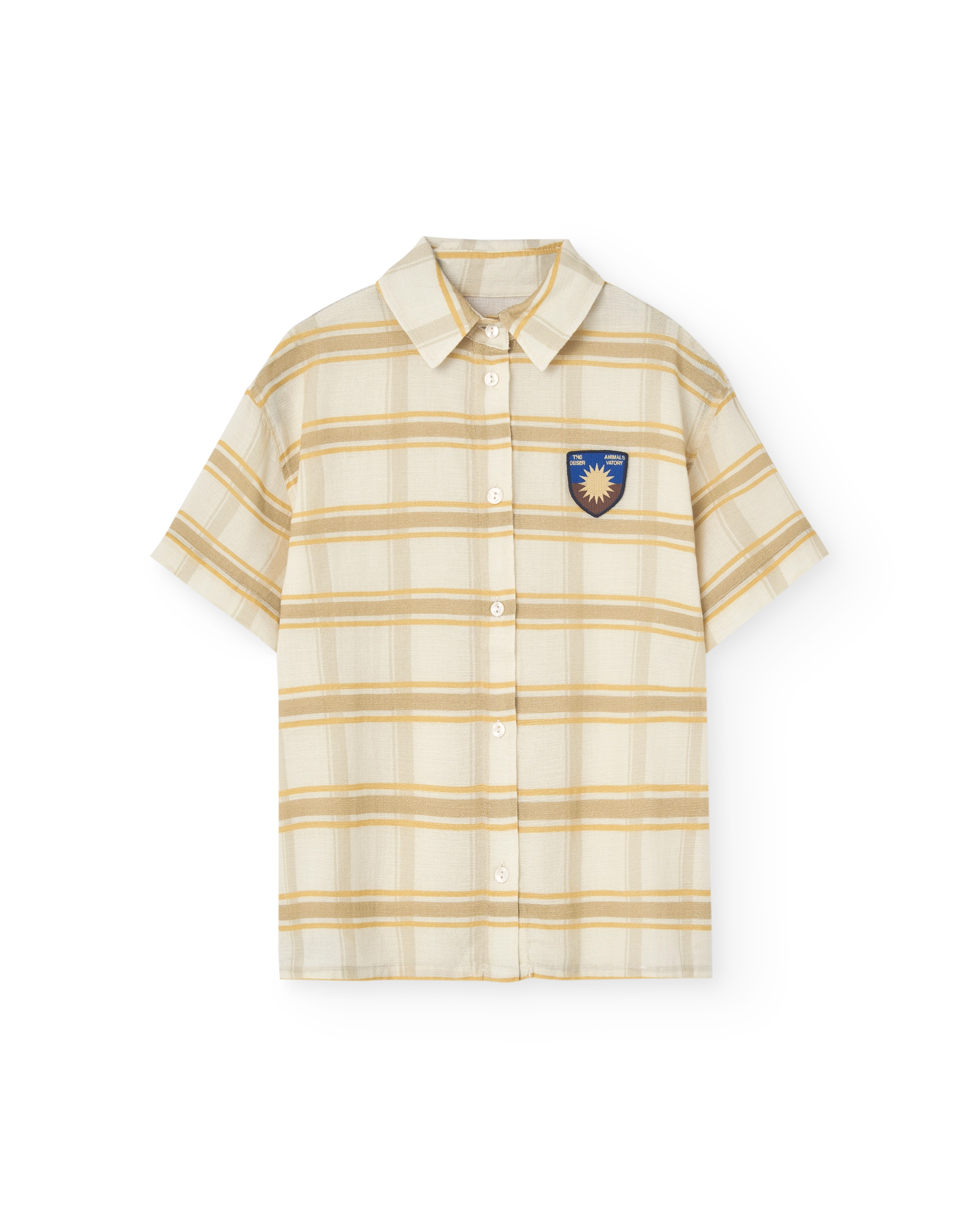 Beige Shield Kangaroo Shirt PRODUCT FRONT