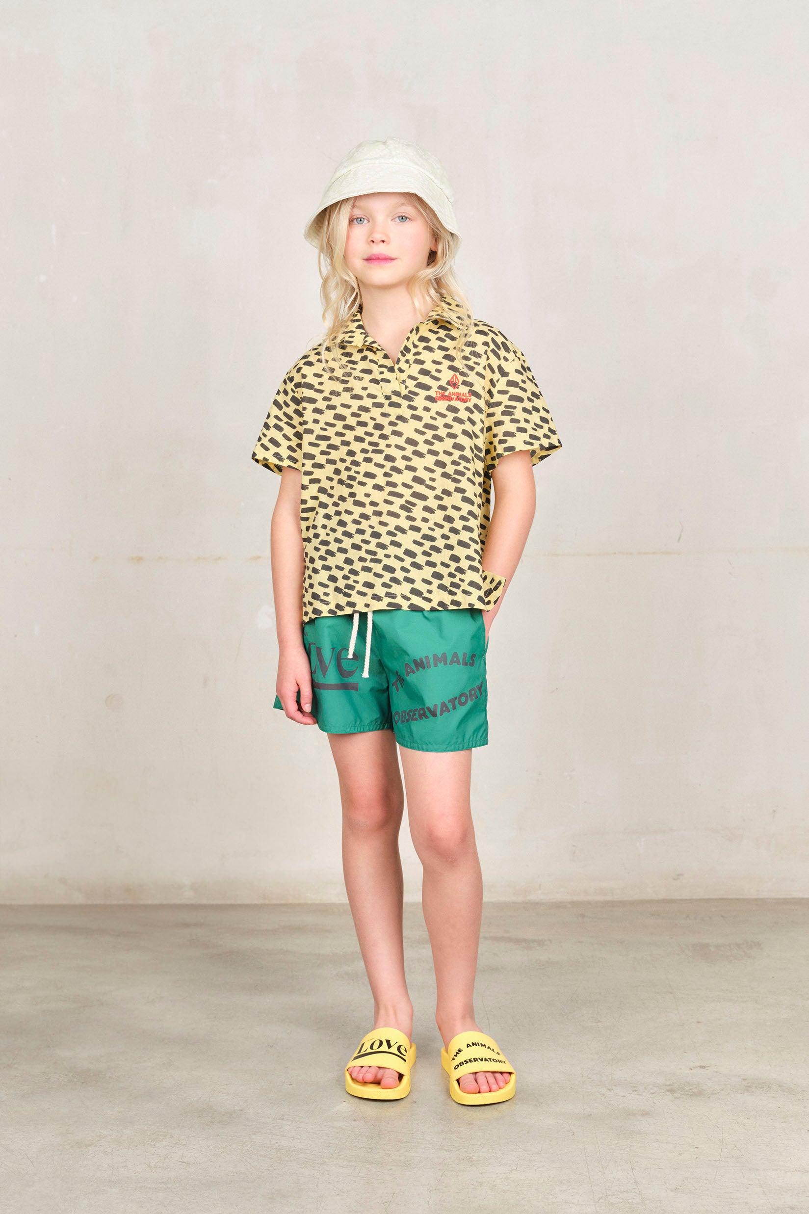 Yellow Animal Cuckoo Shirt MODEL FRONT