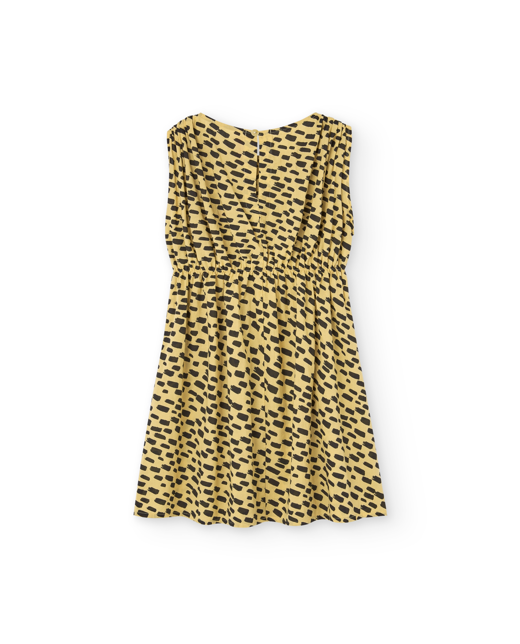 Yellow Animal Marten Midi Dress PRODUCT BACK