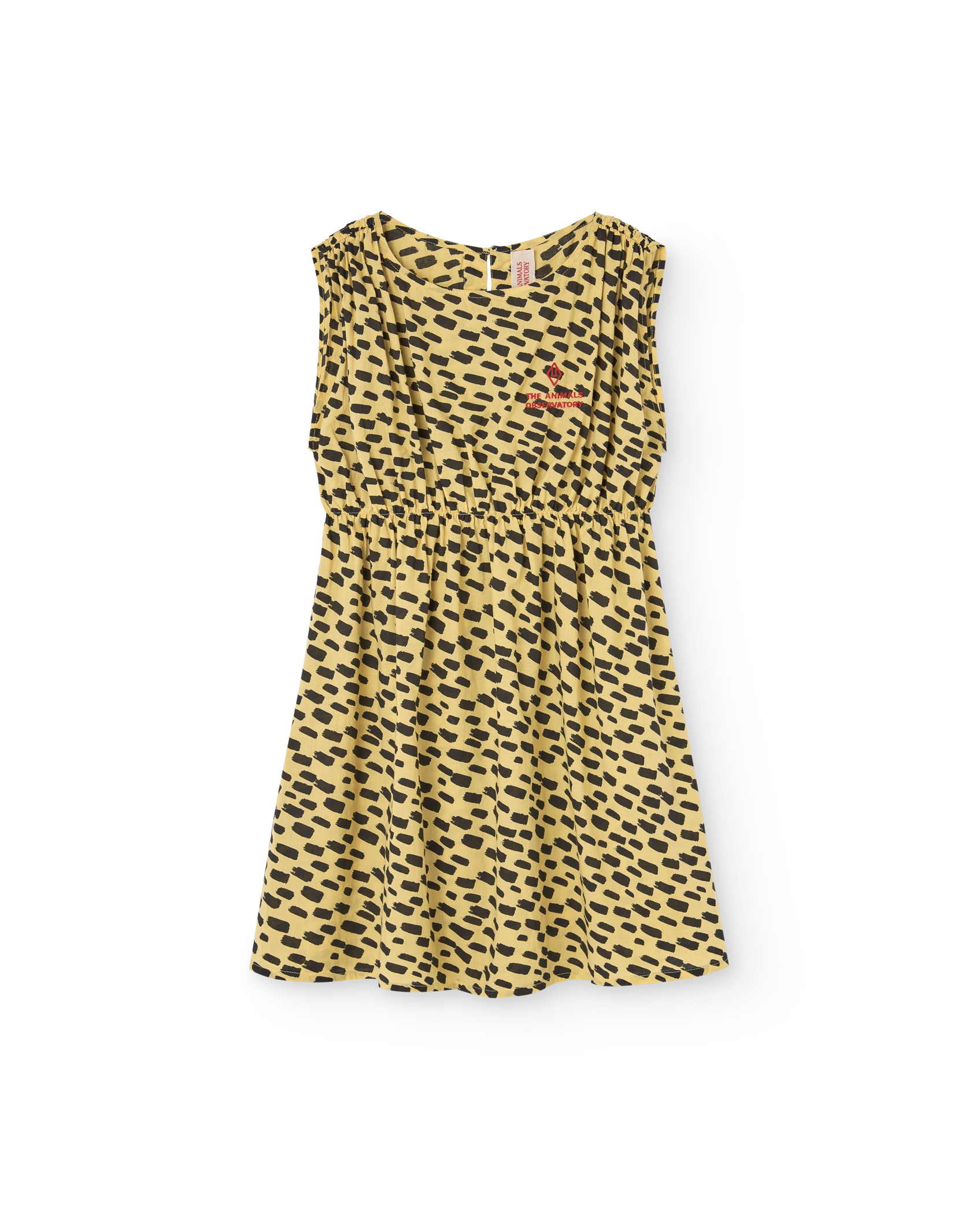 Yellow Animal Marten Midi Dress PRODUCT FRONT