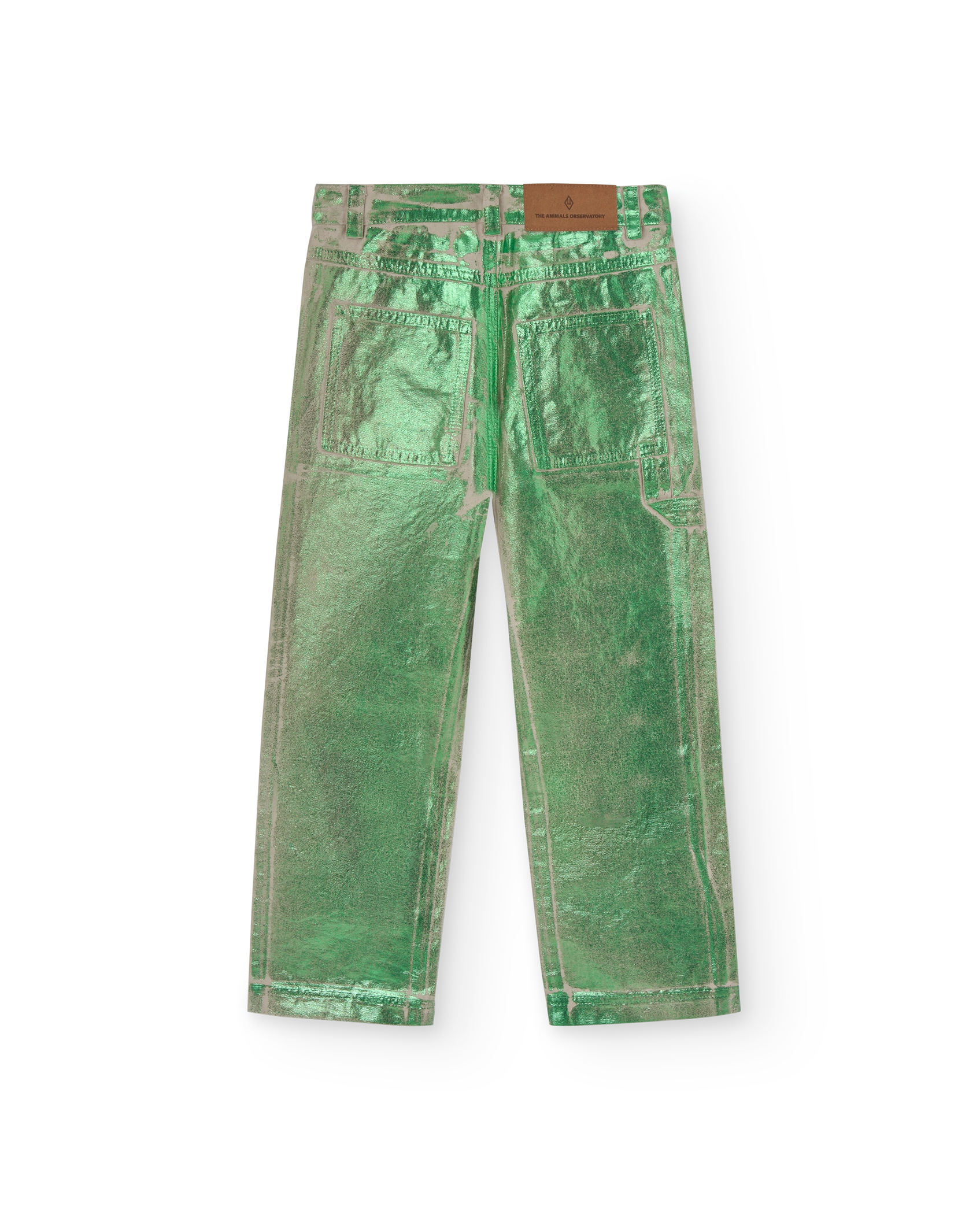 Green Shiny Condor Pants PRODUCT BACK