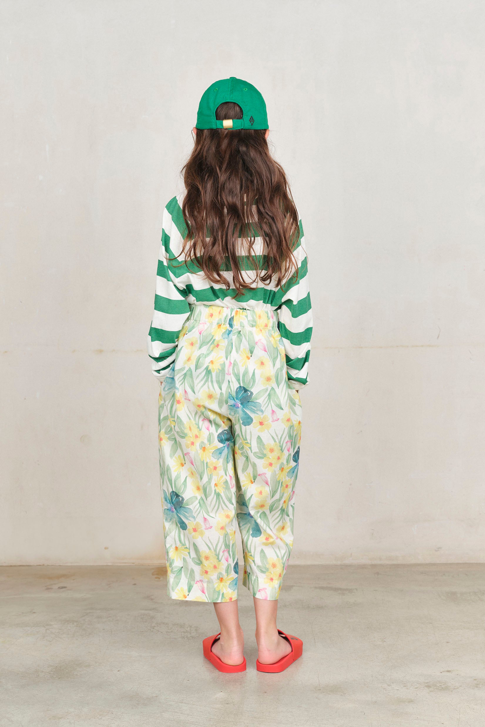 White Floral Antelope Pants MODEL BACK