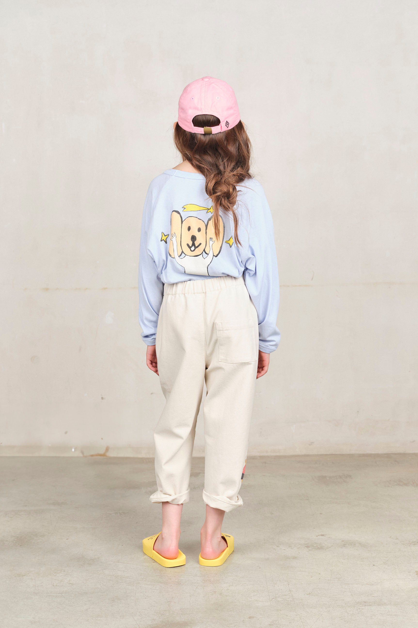 Raw White Comic Elephant Pants MODEL BACK