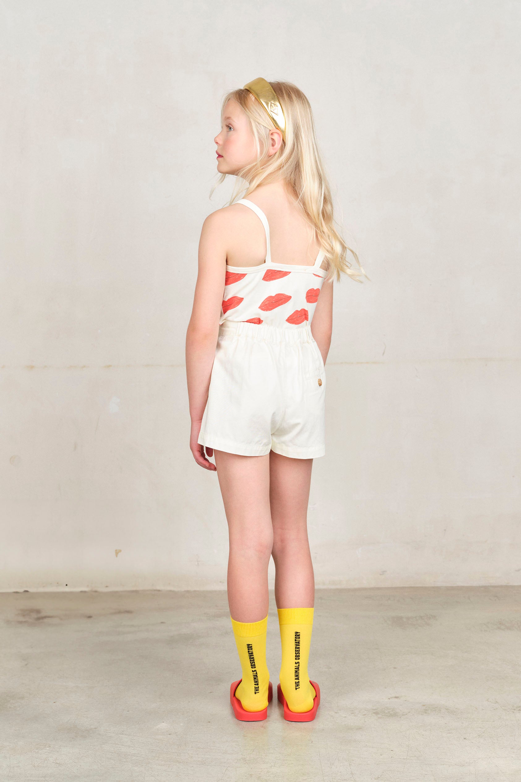 White Pig Shorts MODEL BACK