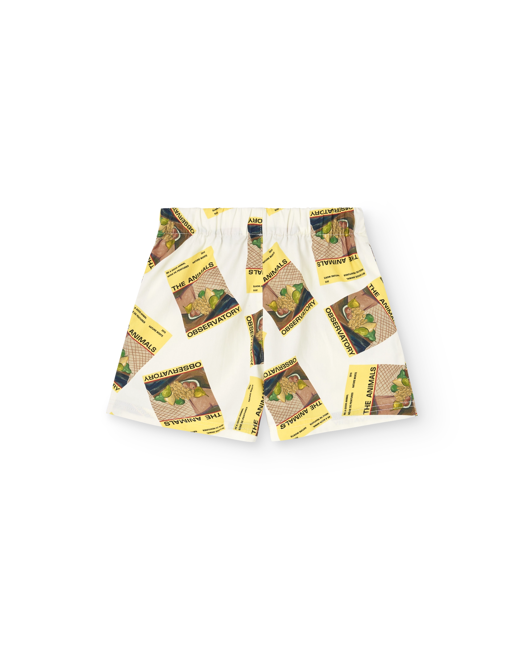 White Magazine Monkey Bermuda Shorts PRODUCT BACK