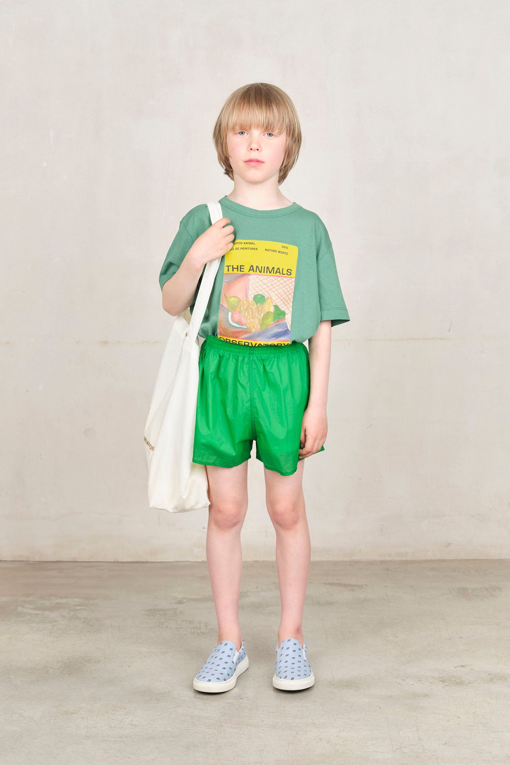 Green Spider Shorts MODEL FRONT