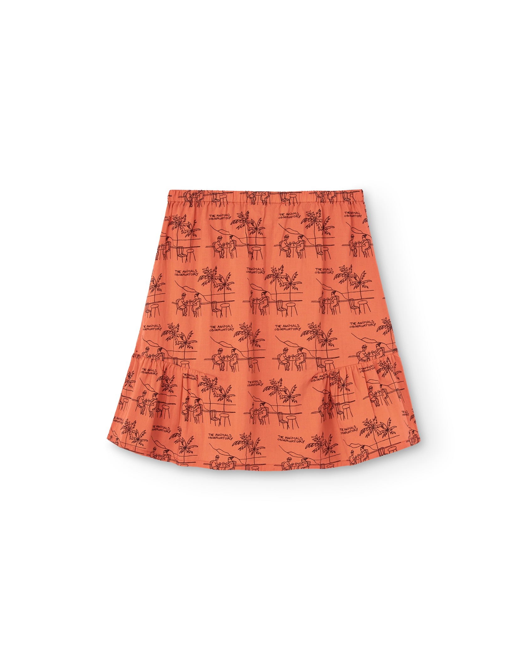 Salmon Drawings Slug Skirt PRODUCT BACK