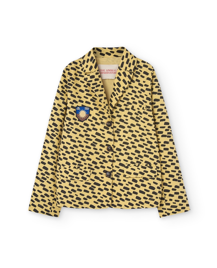 Yellow Animal Cheetah Blazer COVER