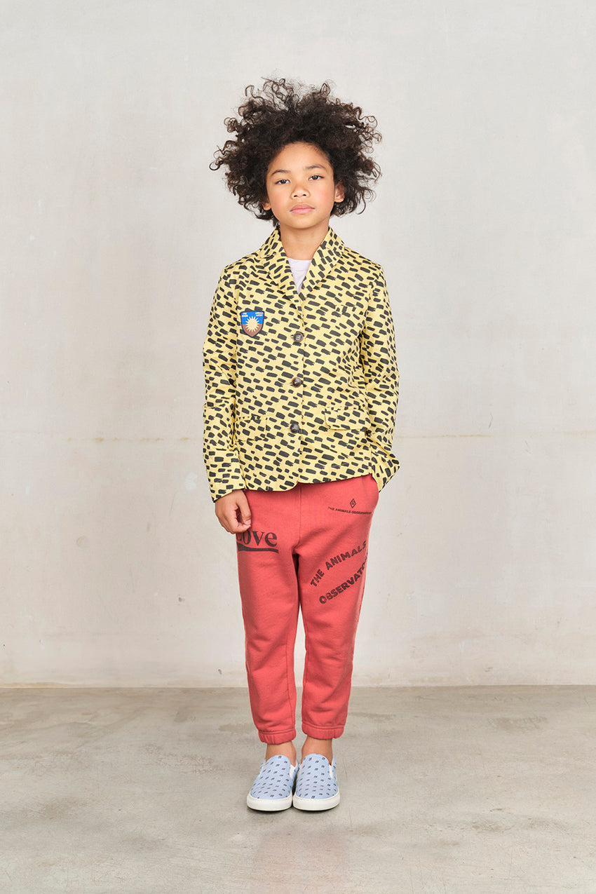 Yellow Animal Cheetah Blazer MODEL FRONT