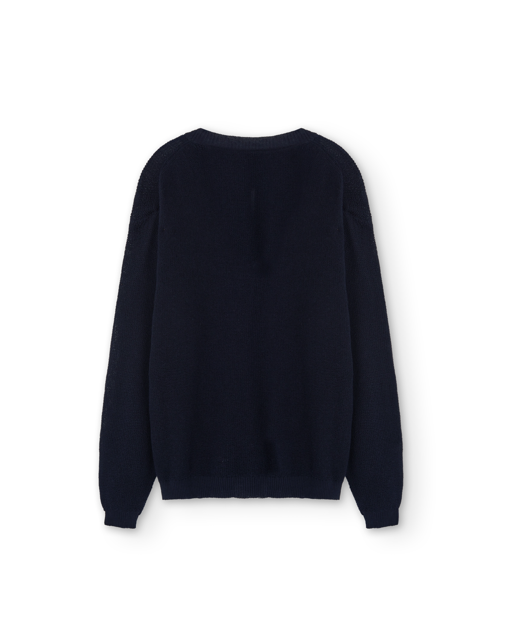 Navy Racoon Cardigan PRODUCT BACK