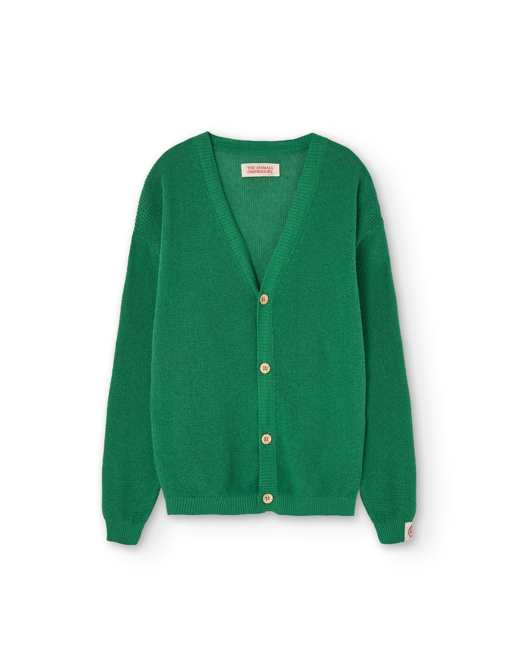 Green Racoon Cardigan PRODUCT FRONT