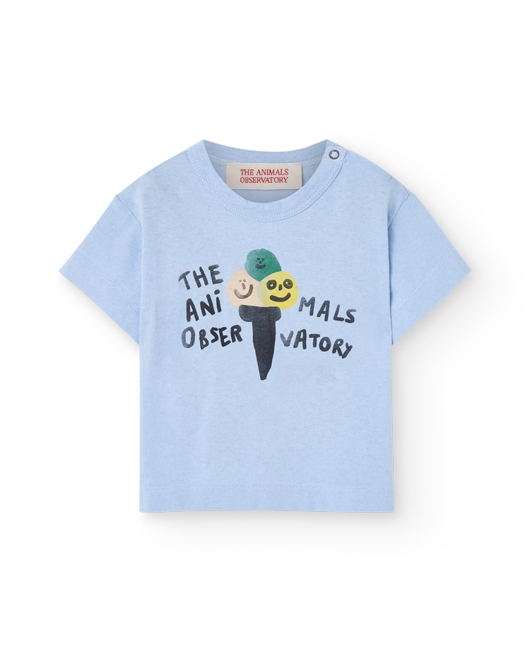 Soft Blue Icecream Pangolin T-Shirt COVER