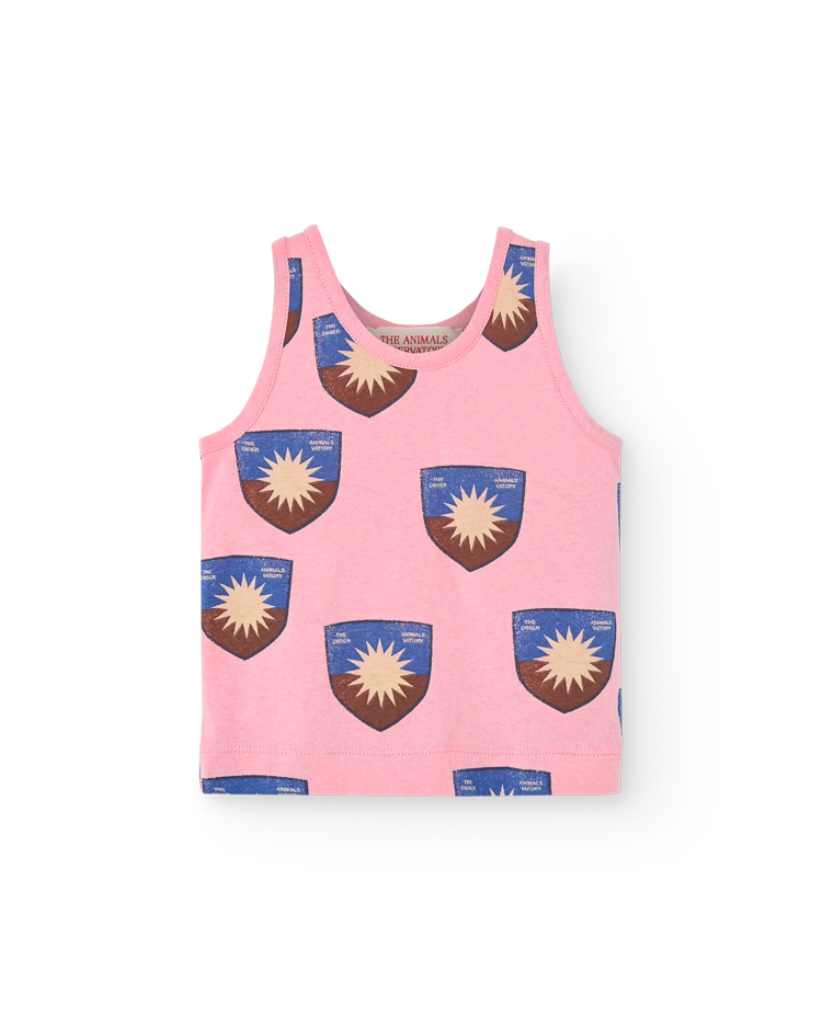 Pink Shield Macaque Tank Top COVER