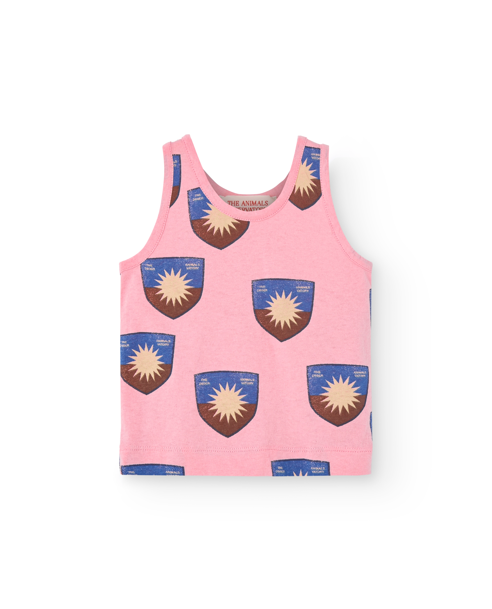 Pink Shield Macaque Tank Top PRODUCT FRONT