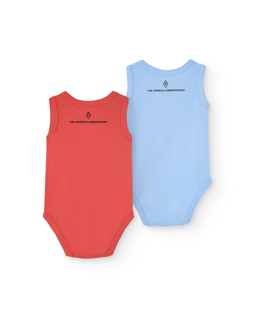 Red and Soft Blue Turtle Body Pack MODEL FRONT