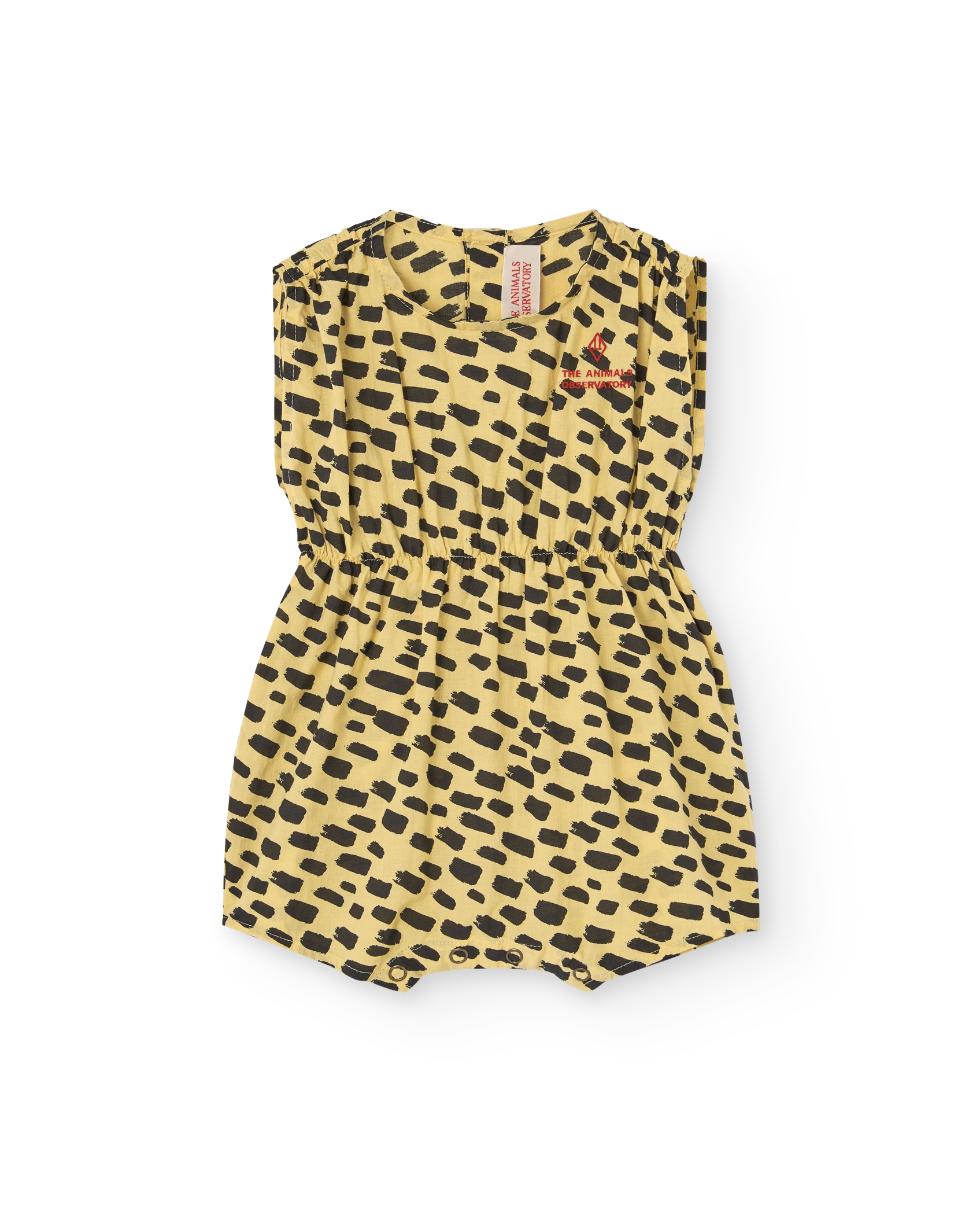 Yellow Animal Boar Short Jumpsuit PRODUCT FRONT