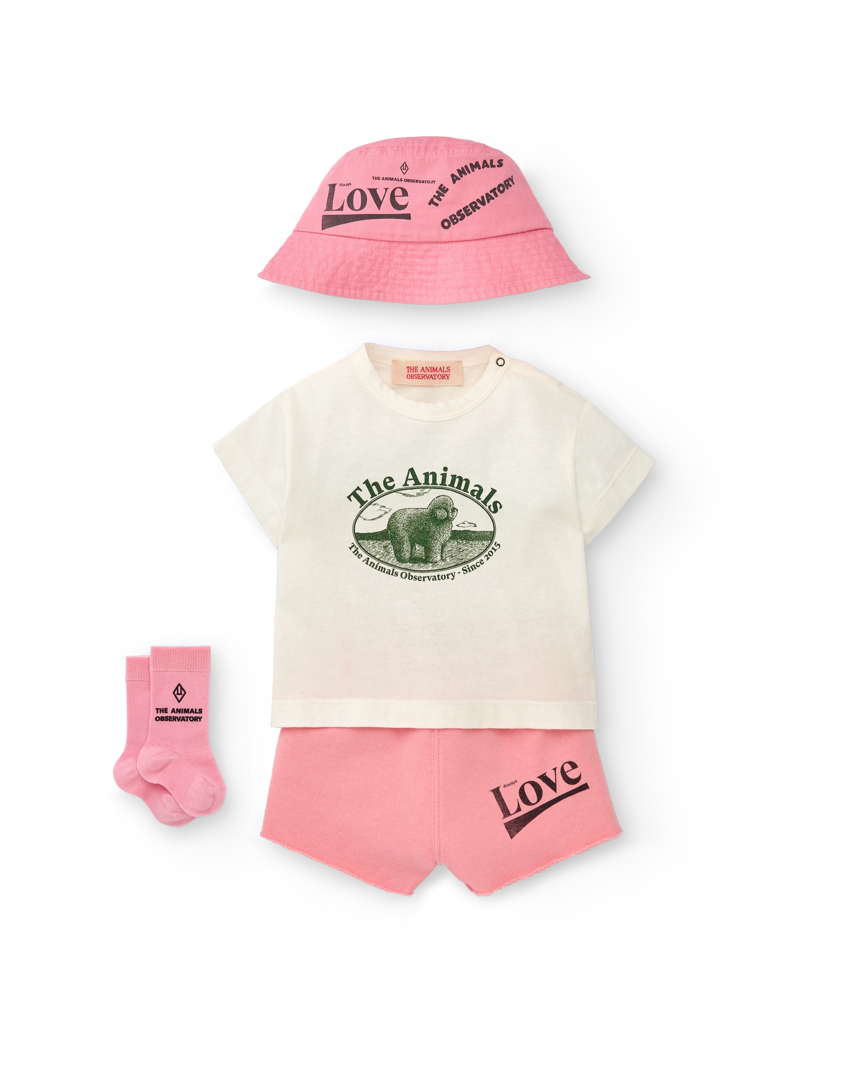 Pink Love Bucket Hat MODEL SIDE