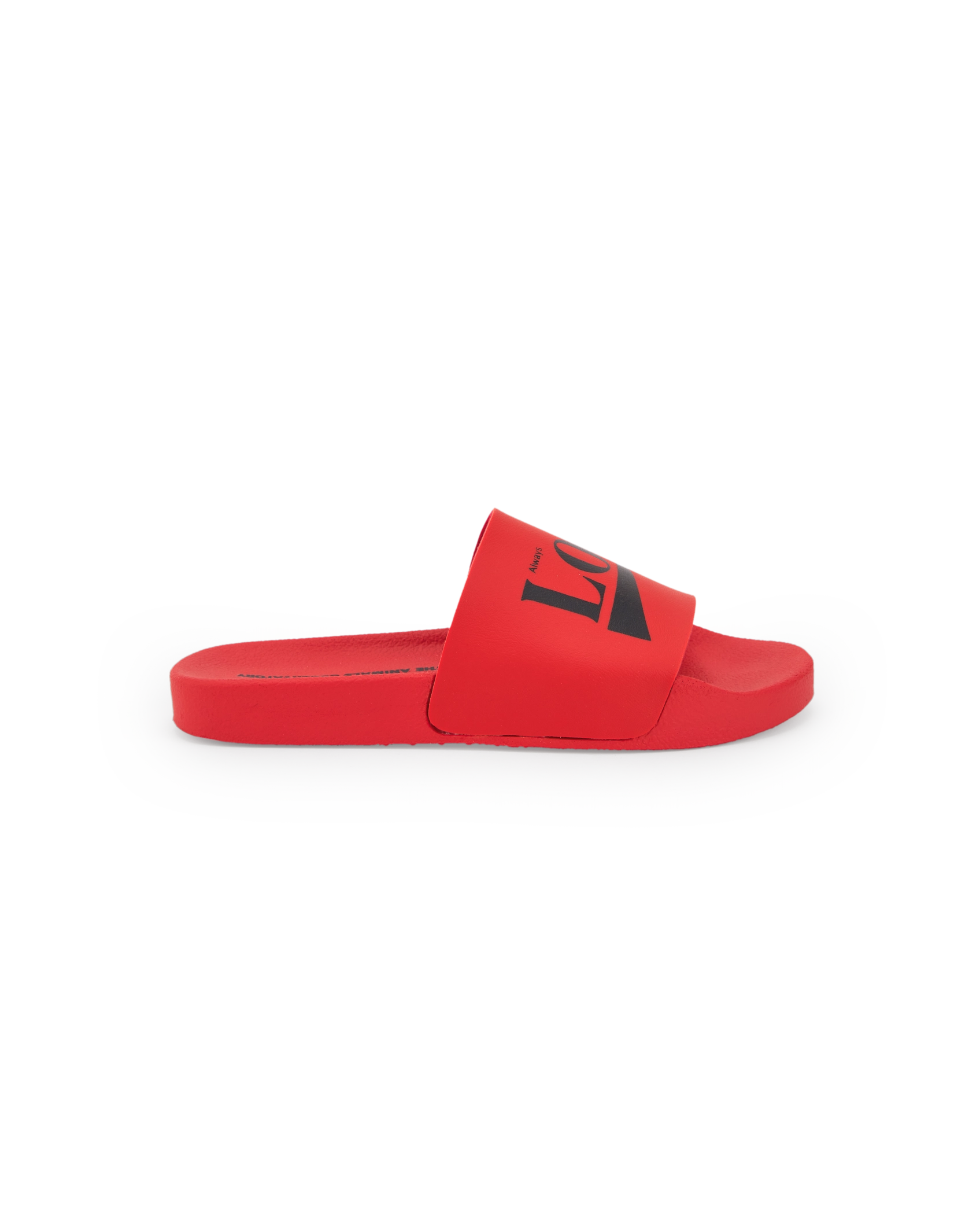 Red Love Flip-Flops PRODUCT SIDE