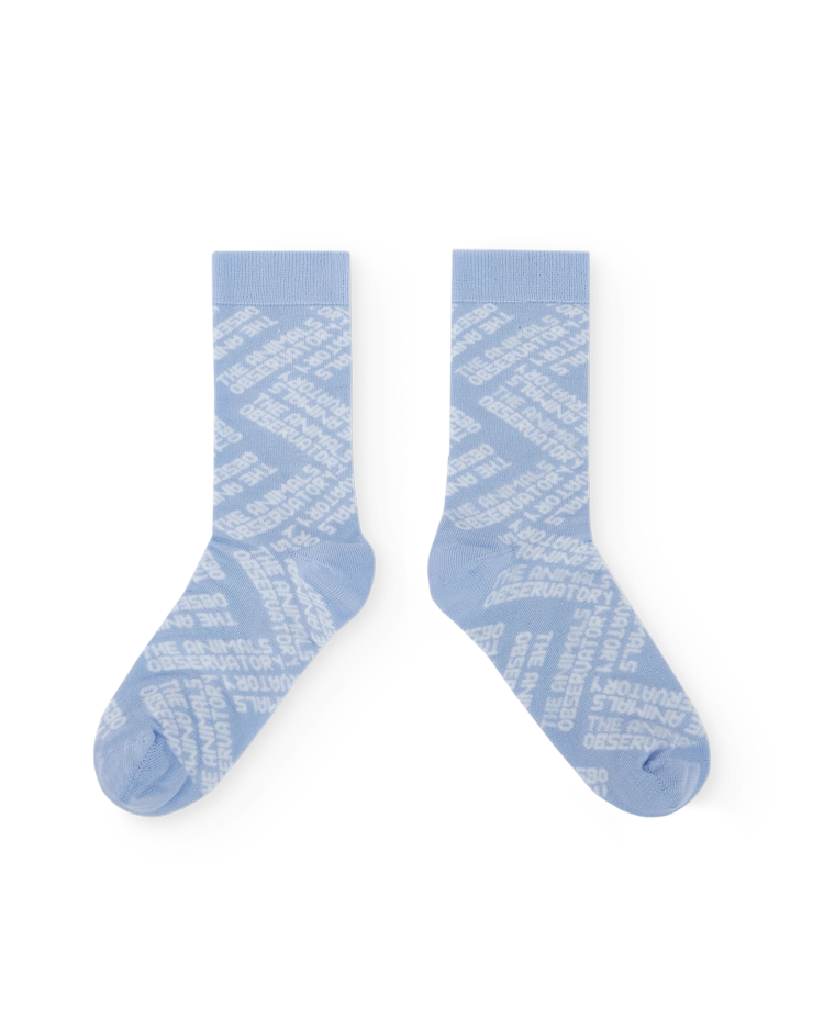 Soft Blue Worm Socks COVER