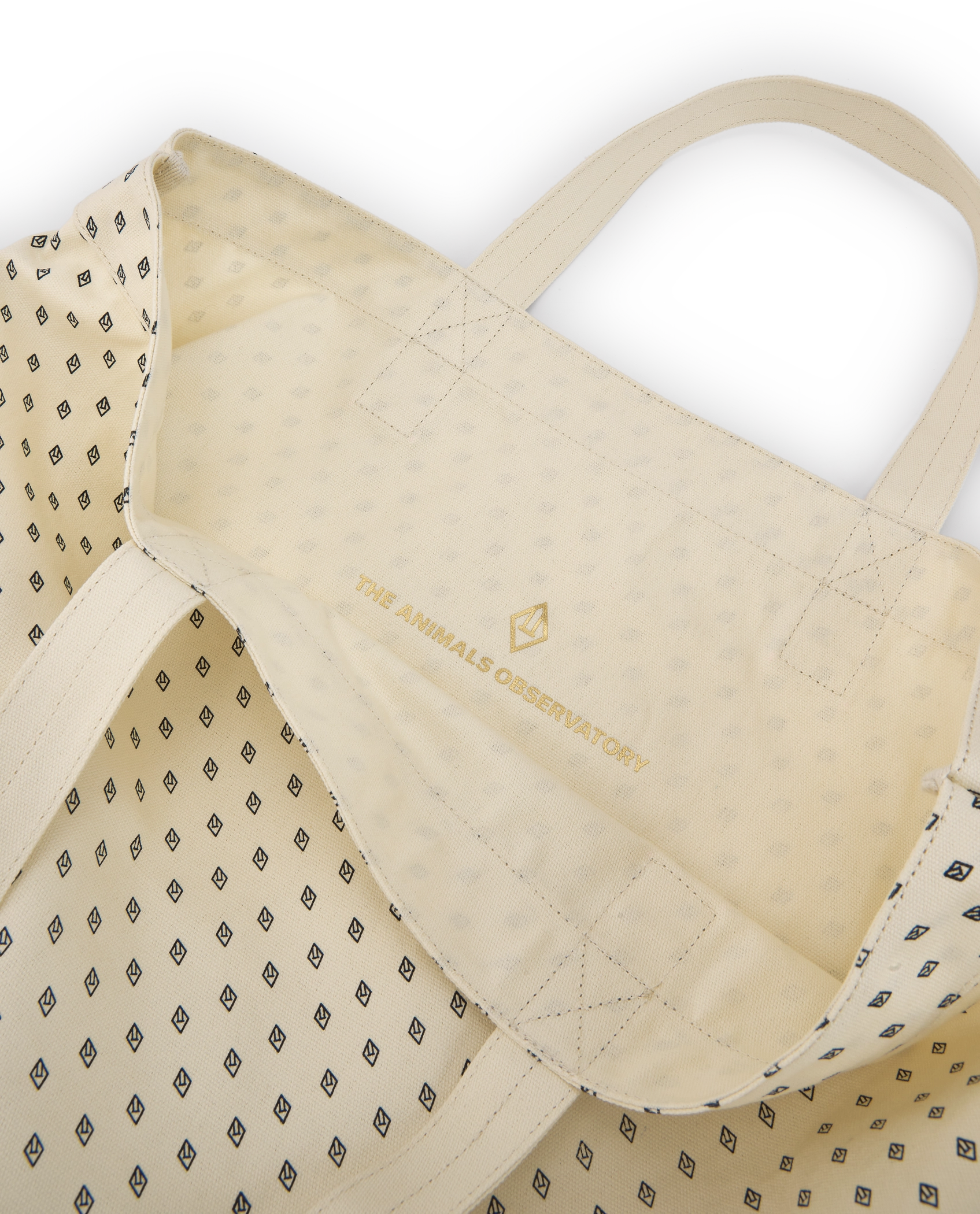 Raw White Canvas Bag PRODUCT SIDE