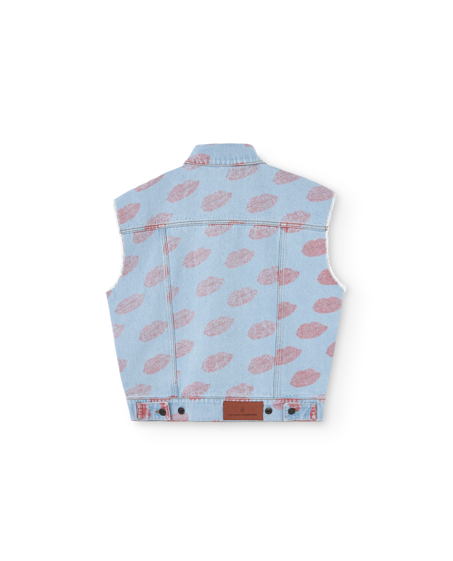 Soft Blue Kissing Rhea Vest PRODUCT BACK