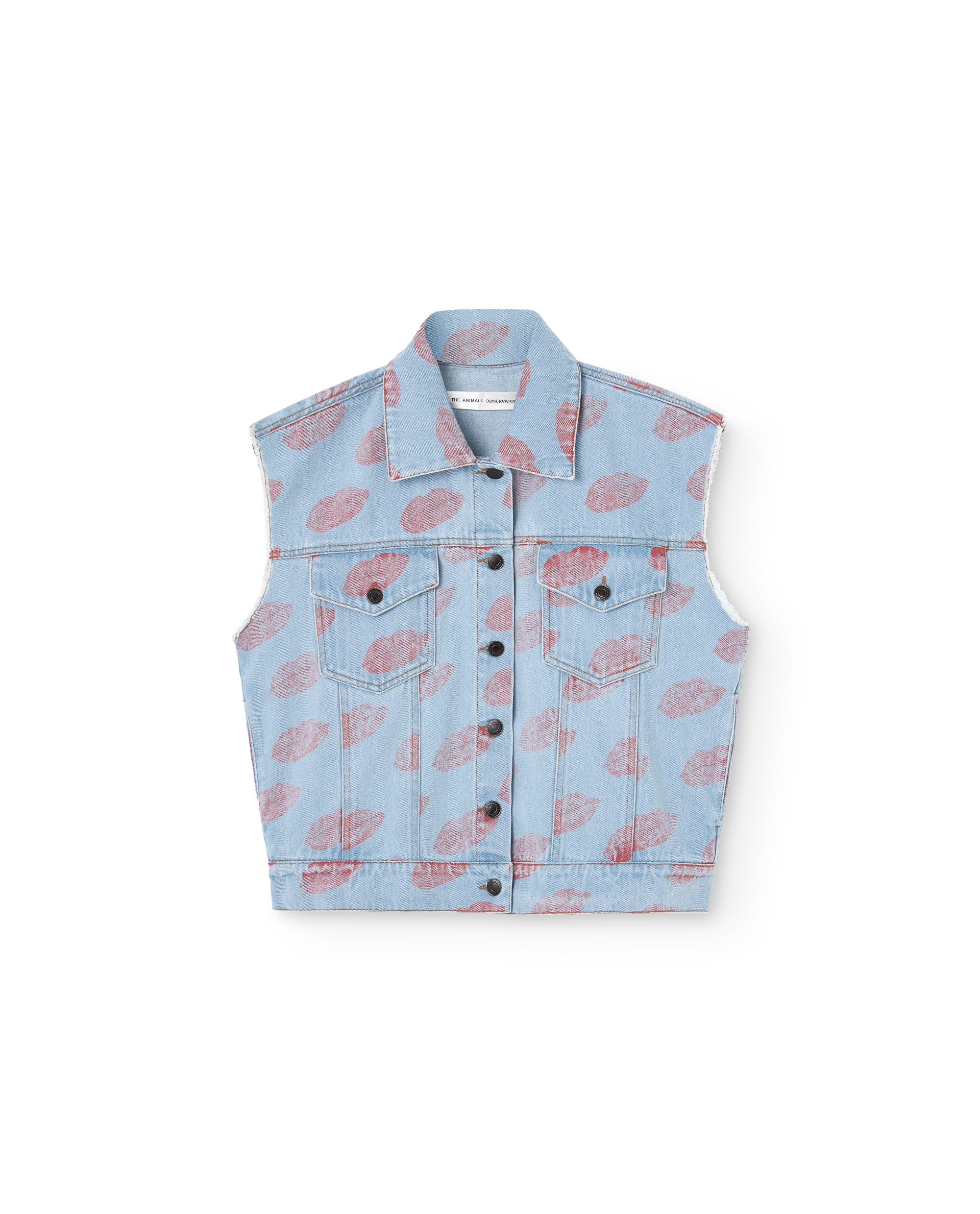 Soft Blue Kissing Rhea Vest PRODUCT FRONT