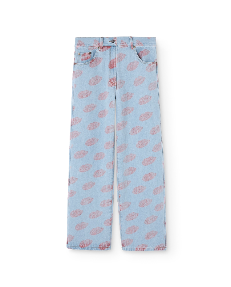 Soft Blue Kissing Warbler Jeans COVER