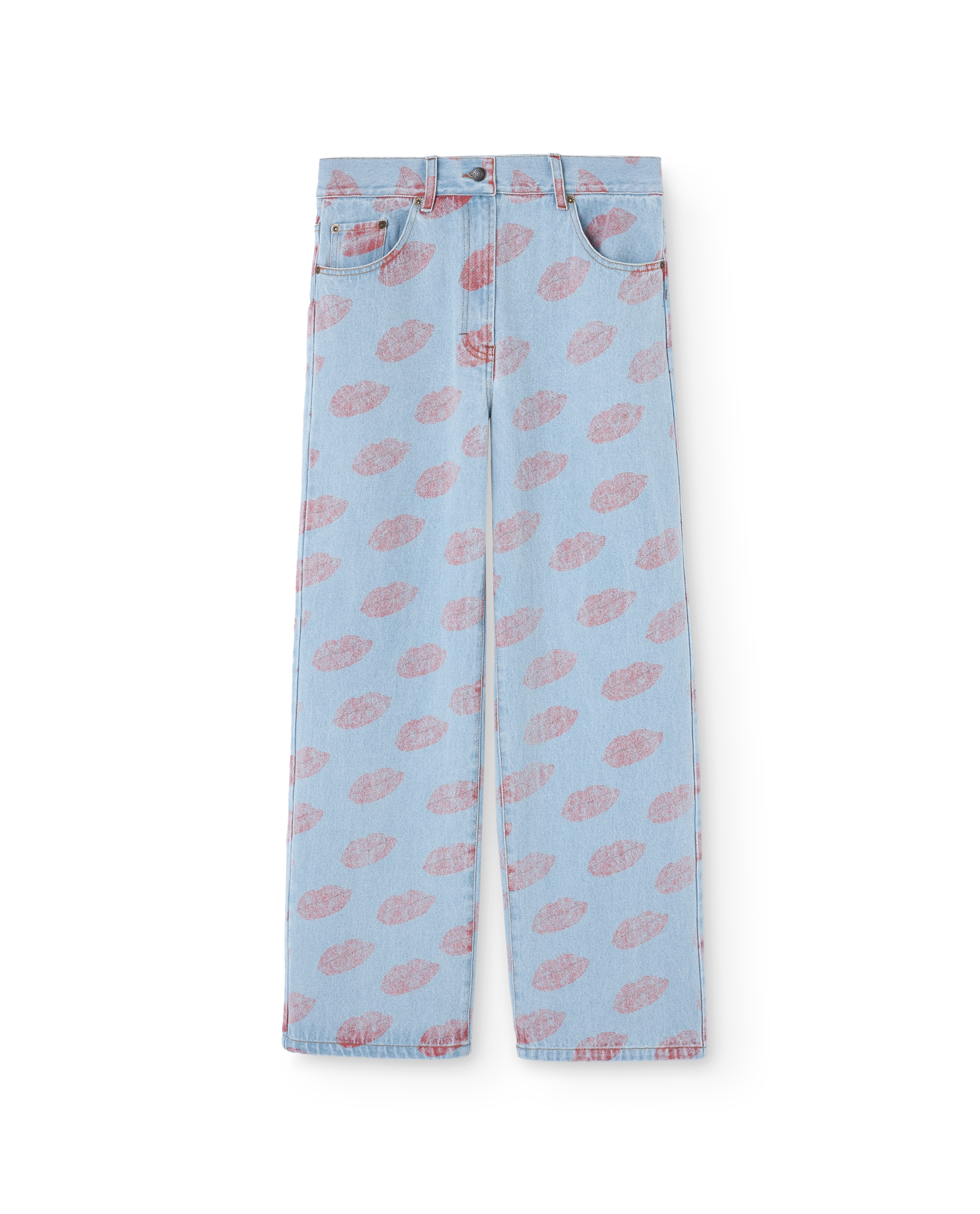 Soft Blue Kissing Warbler Jeans PRODUCT FRONT